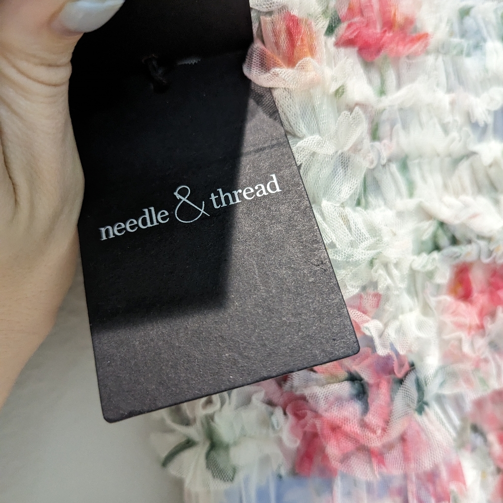 Needle & Thread Sweet Posy V-Neck Ruffle Gown - Picture 4 of 8